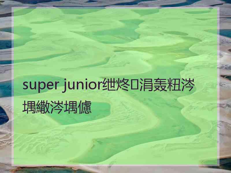 super junior绁炵涓轰粈涔堣繖涔堣儢