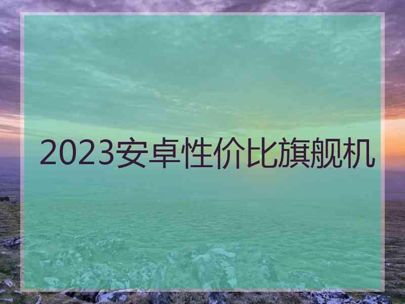 2023安卓性价比旗舰机