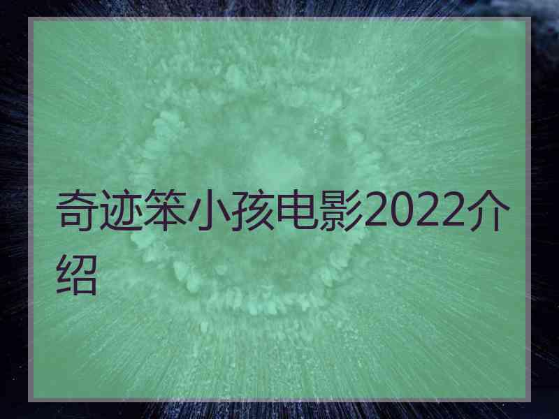 奇迹笨小孩电影2022介绍