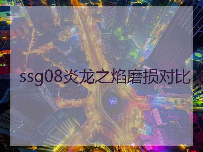 ssg08炎龙之焰磨损对比