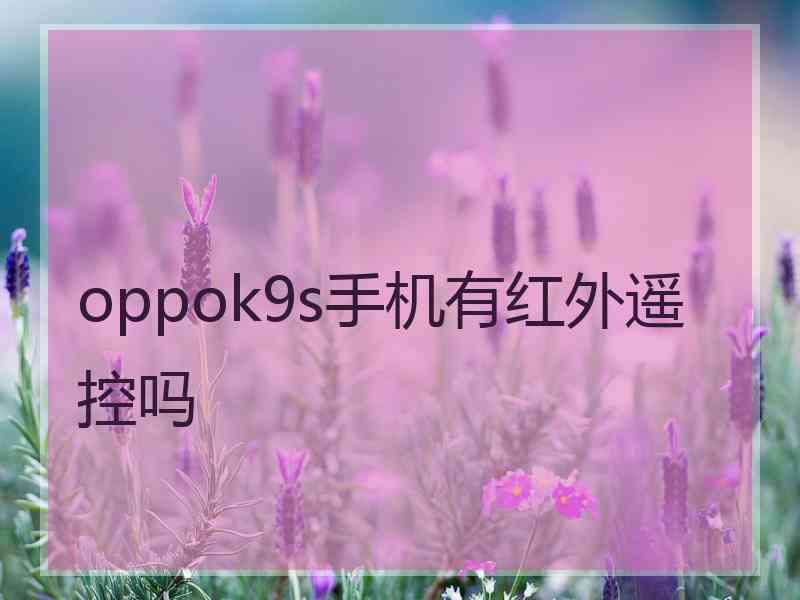 oppok9s手机有红外遥控吗