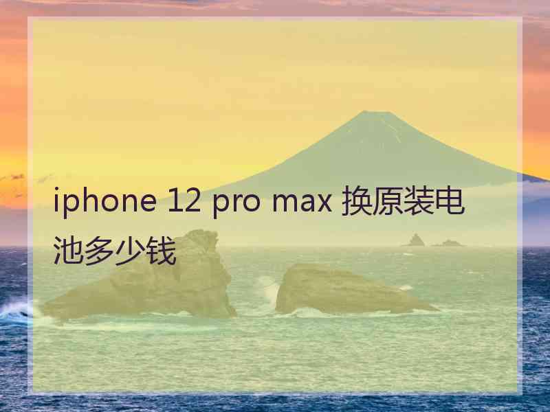 iphone 12 pro max 换原装电池多少钱