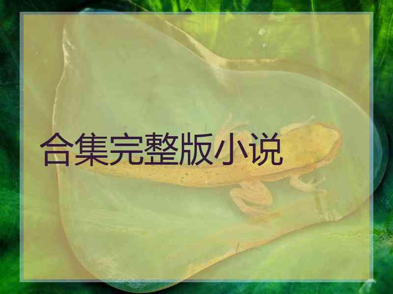 合集完整版小说