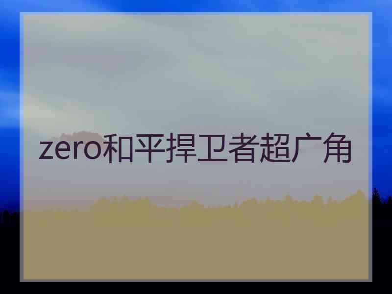 zero和平捍卫者超广角