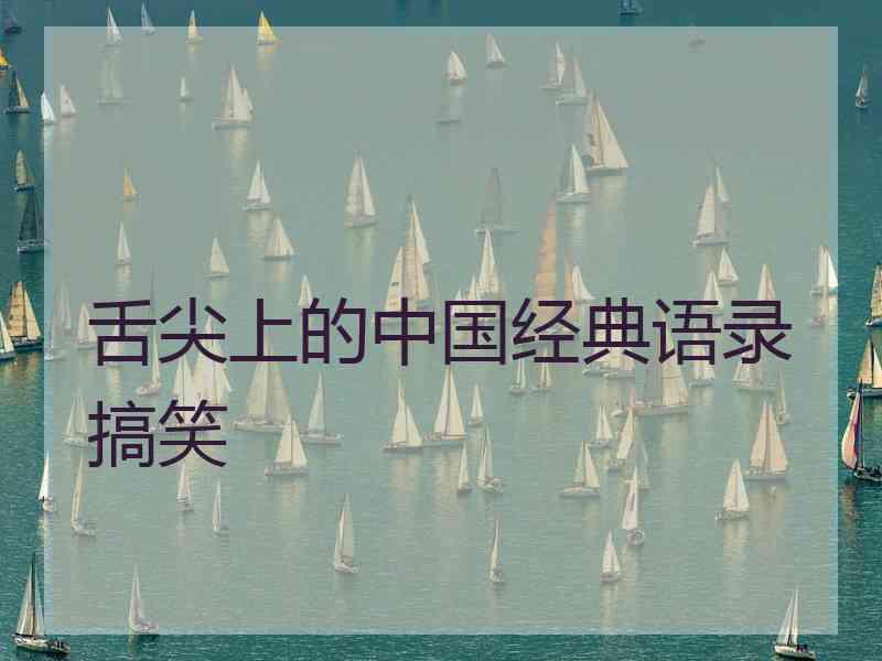 舌尖上的中国经典语录搞笑