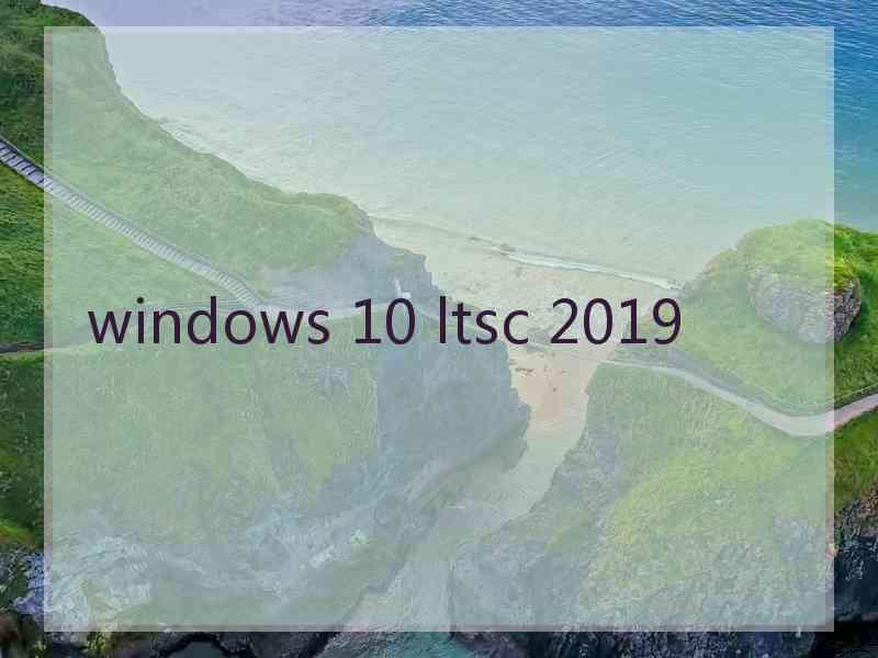 windows 10 ltsc 2019