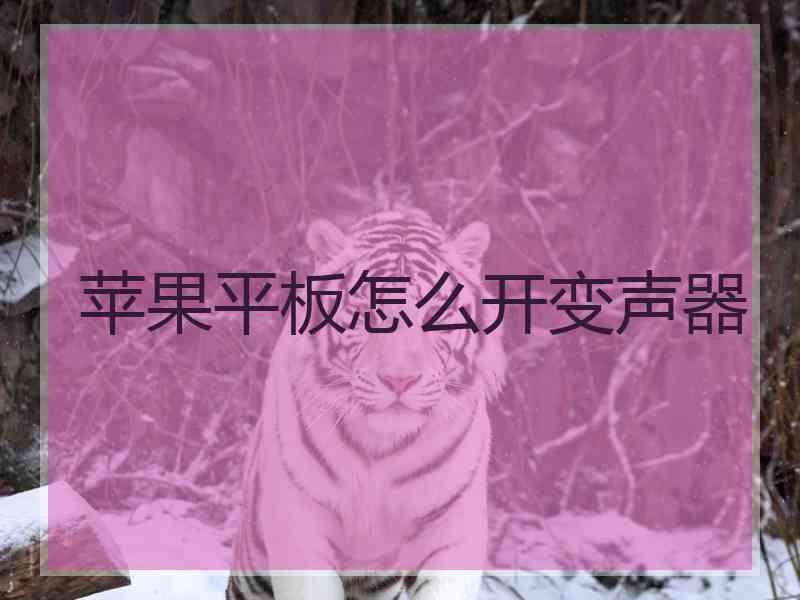 苹果平板怎么开变声器