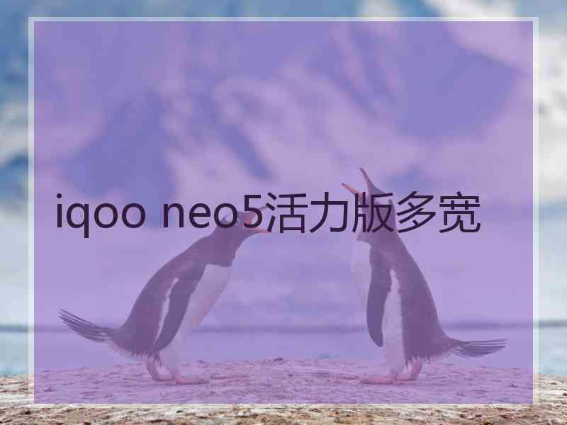 iqoo neo5活力版多宽