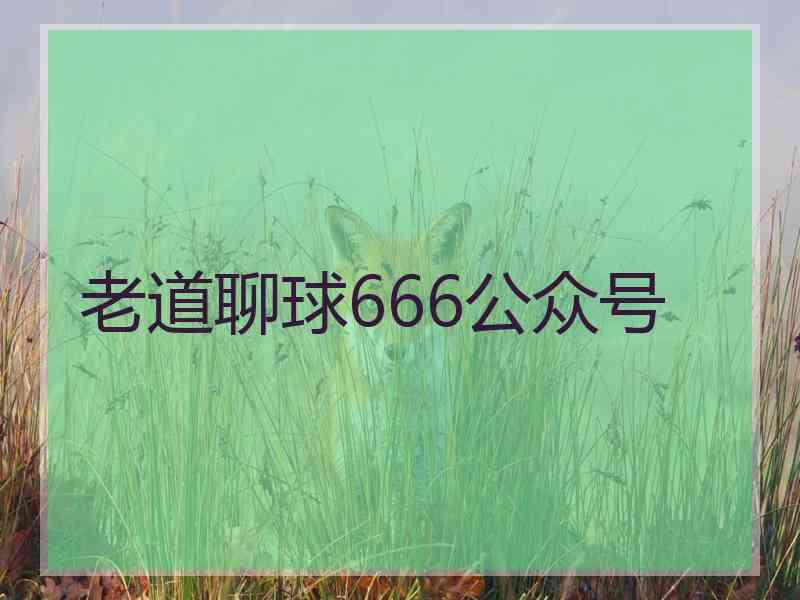 老道聊球666公众号