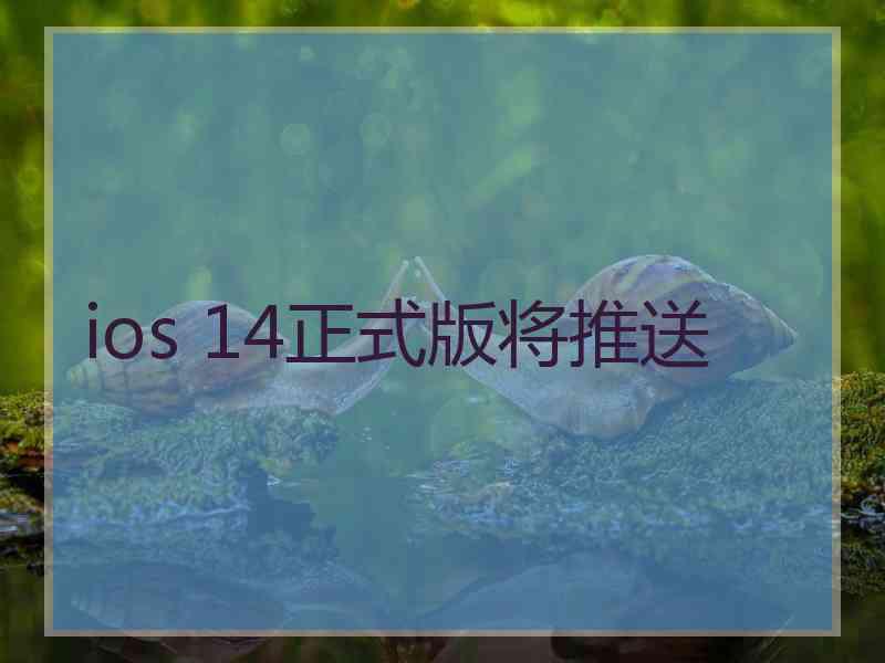 ios 14正式版将推送