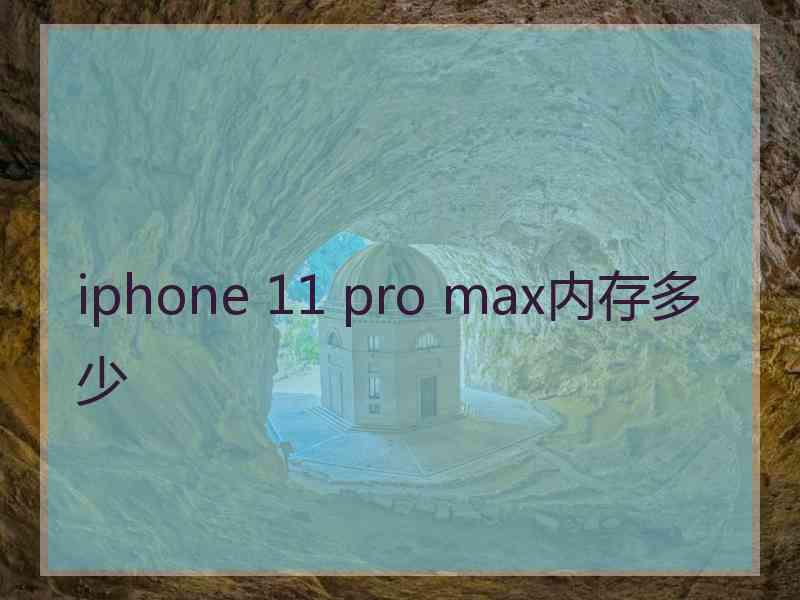 iphone 11 pro max内存多少