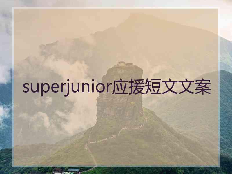 superjunior应援短文文案