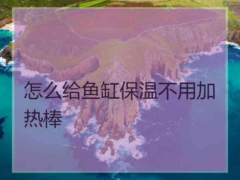 怎么给鱼缸保温不用加热棒