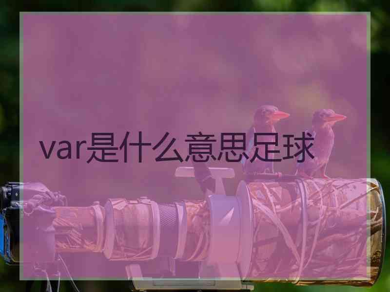 var是什么意思足球