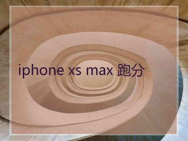 iphone xs max 跑分