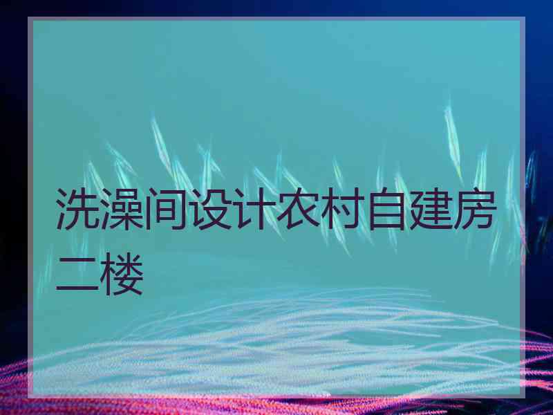 洗澡间设计农村自建房二楼