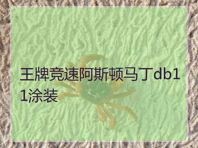 王牌竞速阿斯顿马丁db11涂装