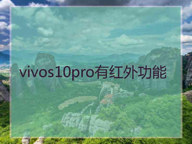 vivos10pro有红外功能