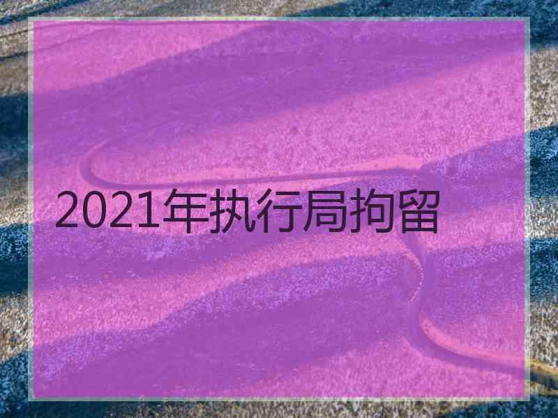 2021年执行局拘留