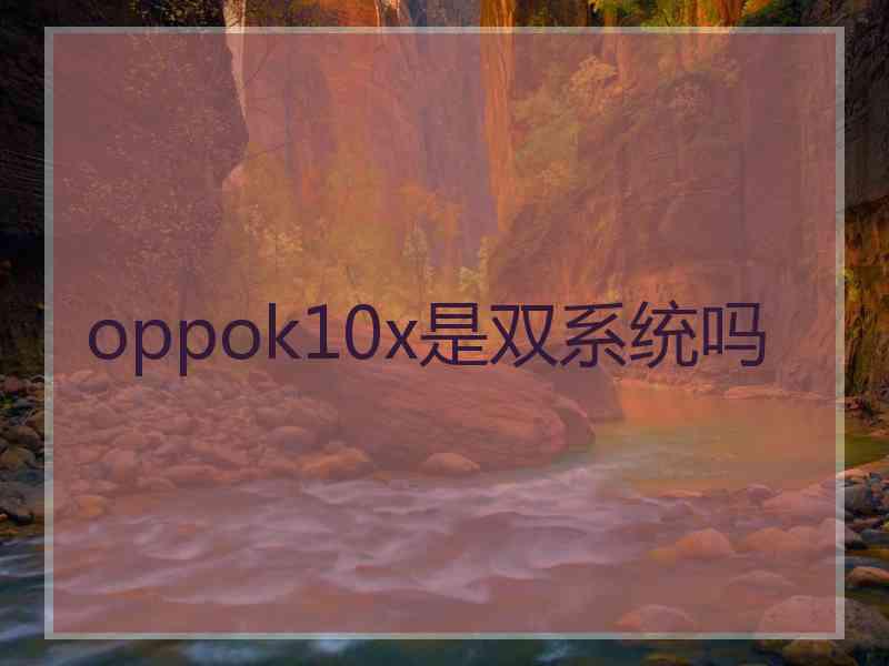 oppok10x是双系统吗