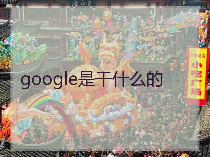 google是干什么的