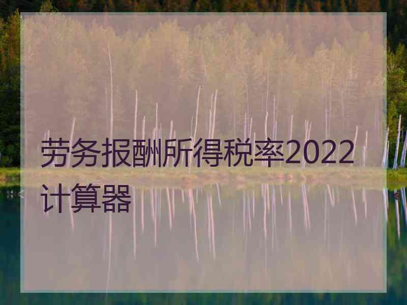 劳务报酬所得税率2022计算器