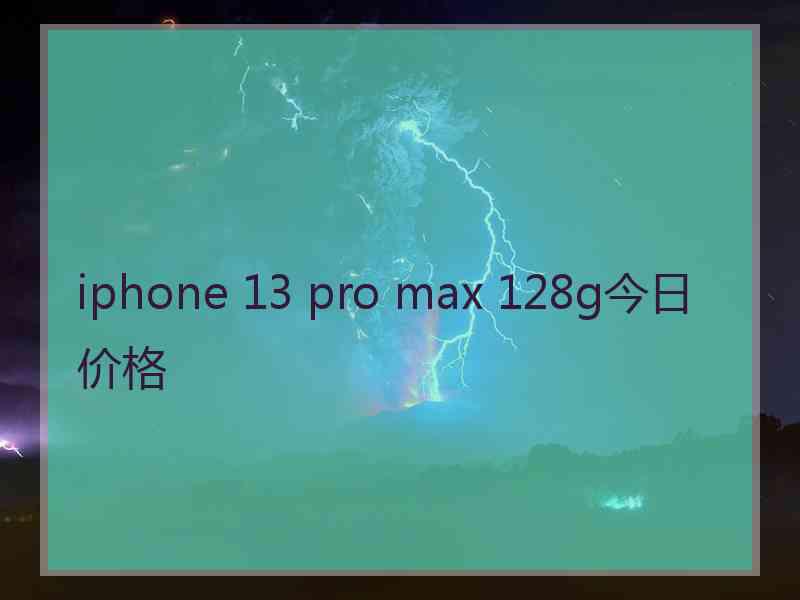 iphone 13 pro max 128g今日价格