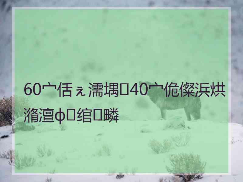 60宀佸ぇ濡堣40宀佹儏浜烘潃澶ф绾疄