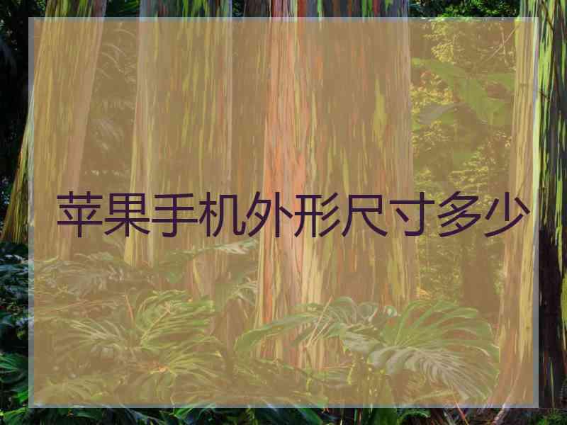 苹果手机外形尺寸多少