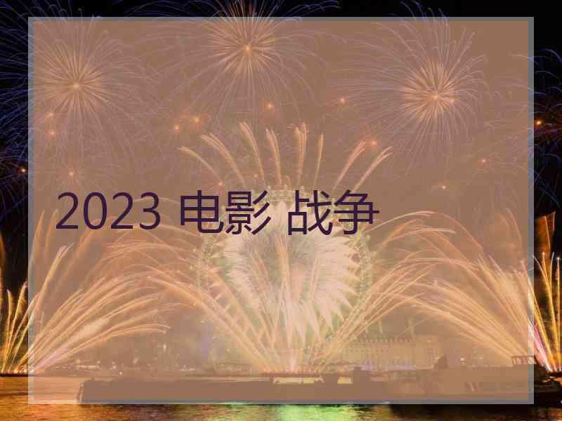 2023 电影 战争