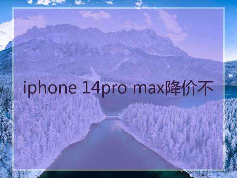 iphone 14pro max降价不