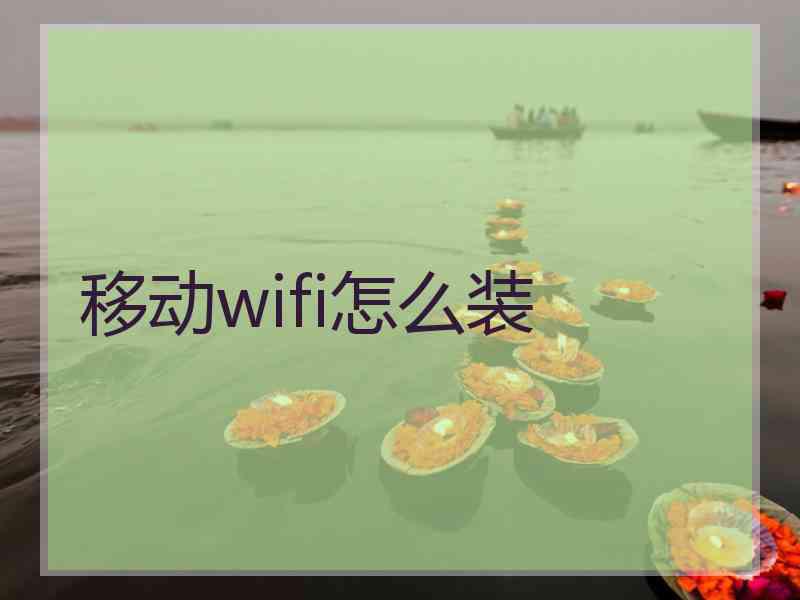 移动wifi怎么装