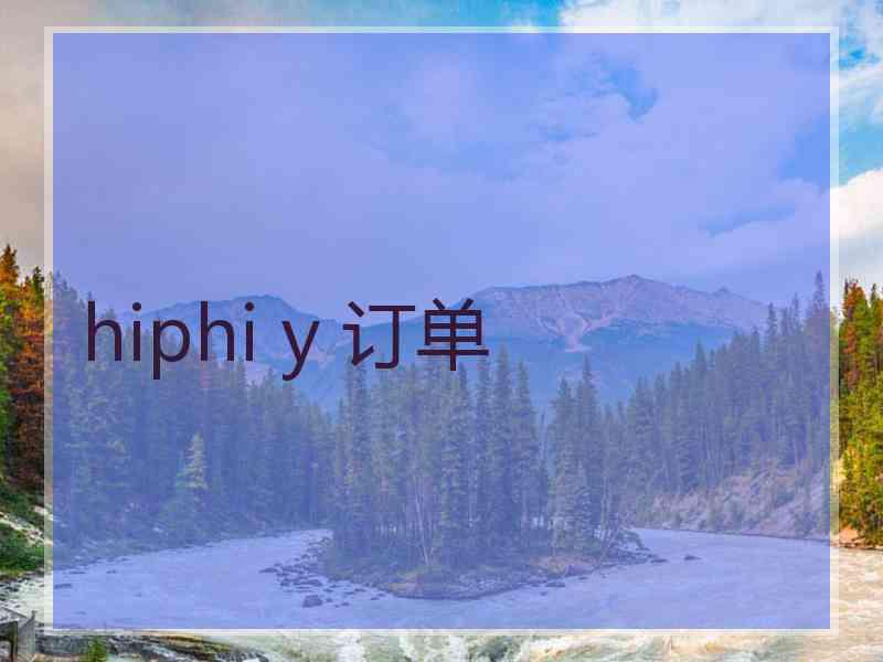 hiphi y 订单