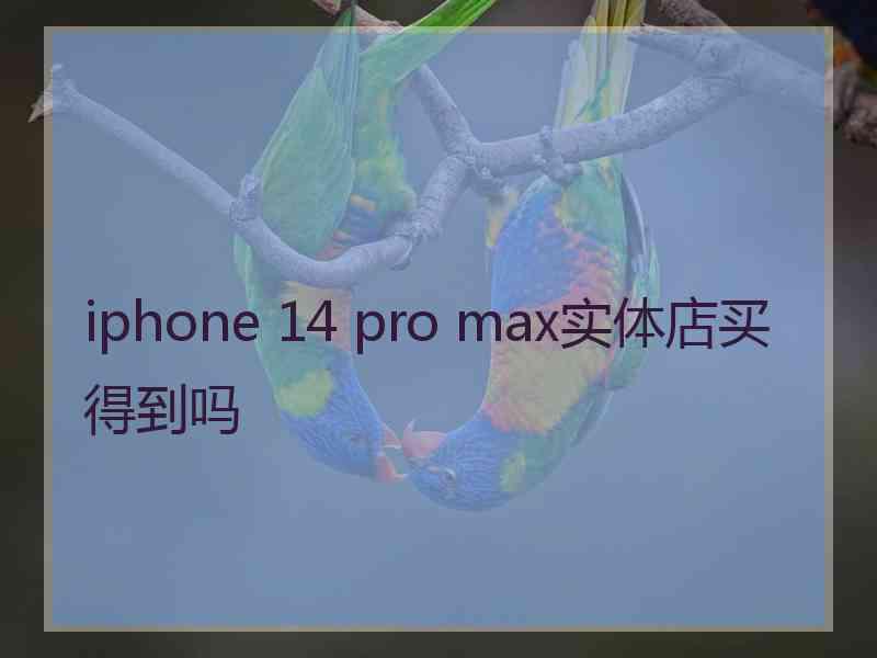 iphone 14 pro max实体店买得到吗