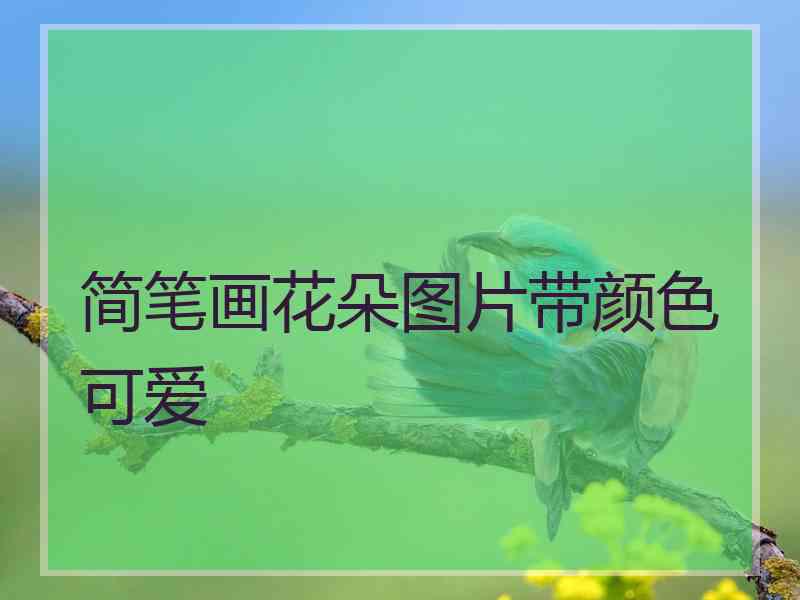 简笔画花朵图片带颜色可爱