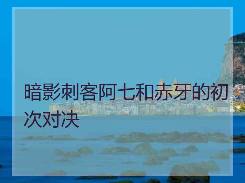 暗影刺客阿七和赤牙的初次对决