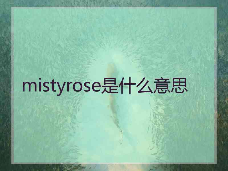 mistyrose是什么意思