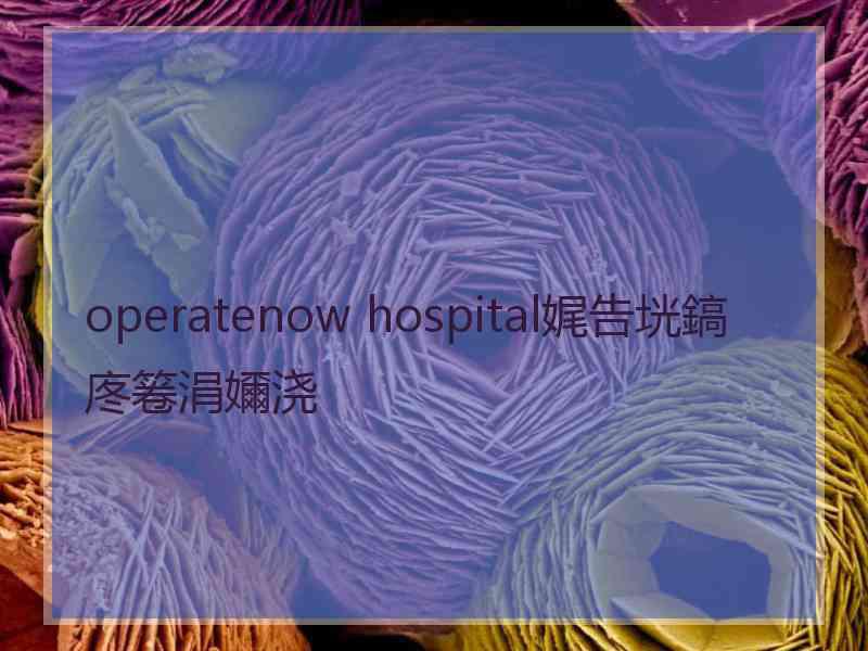 operatenow hospital娓告垙鎬庝箞涓嬭浇