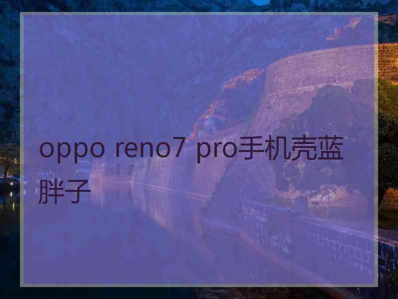 oppo reno7 pro手机壳蓝胖子