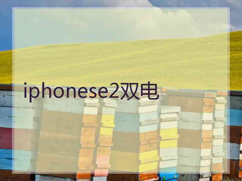 iphonese2双电