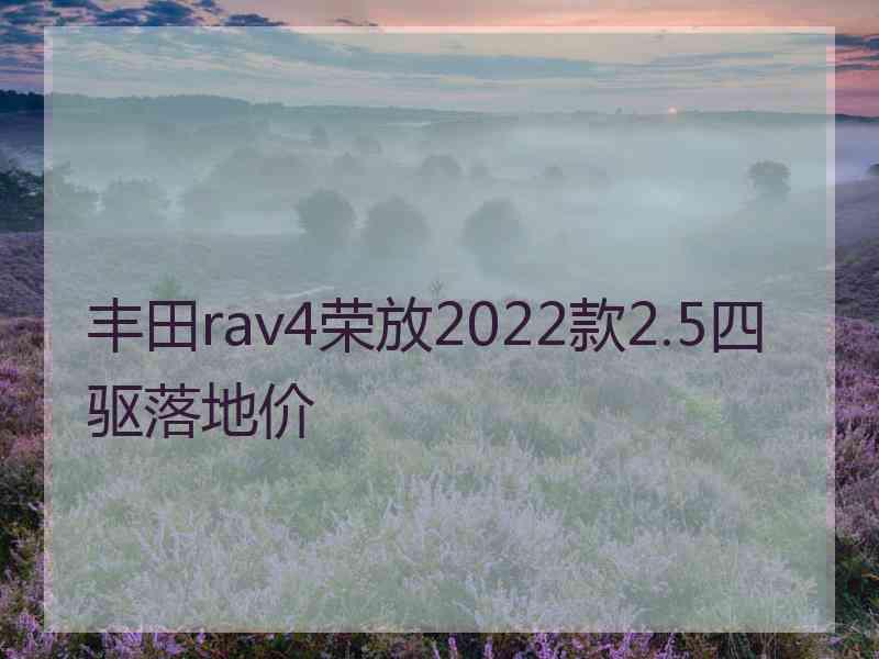 丰田rav4荣放2022款2.5四驱落地价