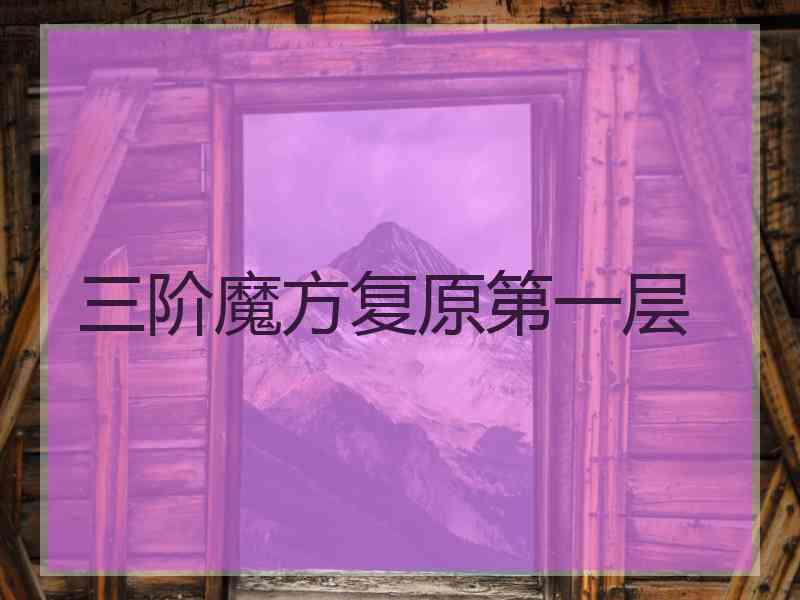 三阶魔方复原第一层