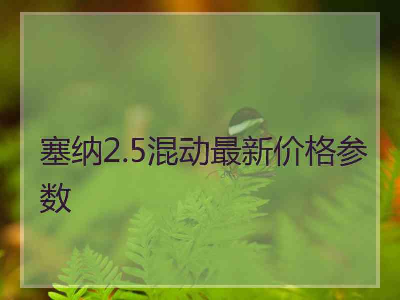 塞纳2.5混动最新价格参数