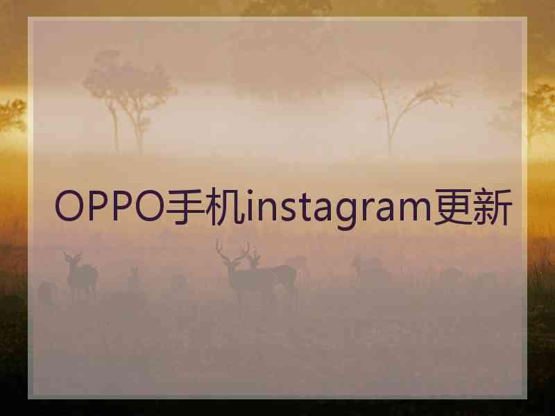 OPPO手机instagram更新