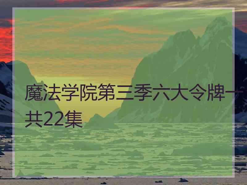 魔法学院第三季六大令牌一共22集