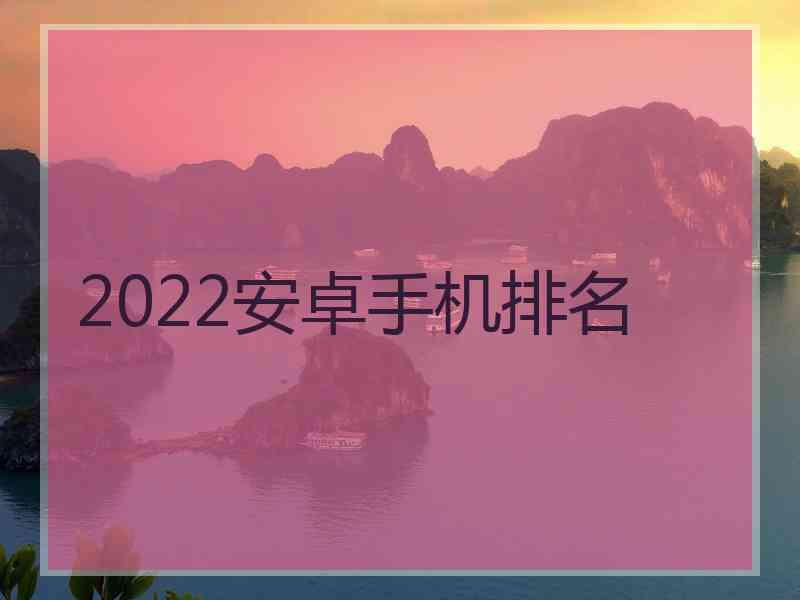 2022安卓手机排名