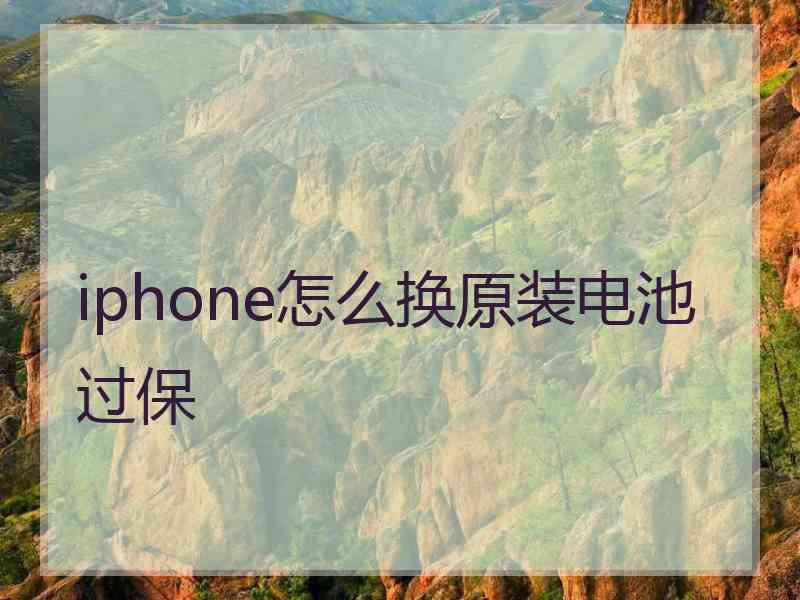 iphone怎么换原装电池过保