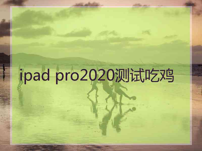 ipad pro2020测试吃鸡