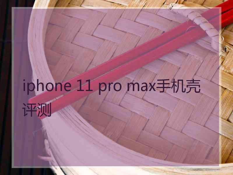 iphone 11 pro max手机壳评测