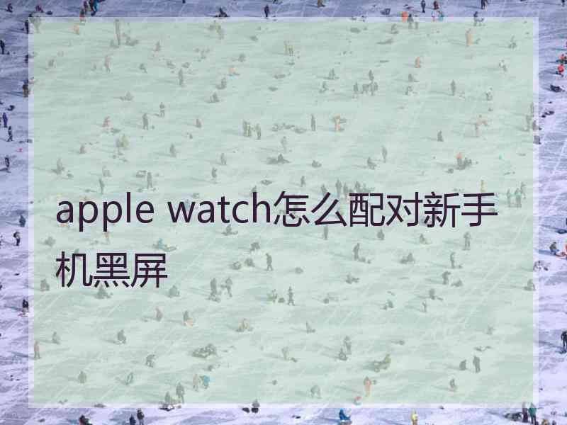 apple watch怎么配对新手机黑屏